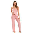 Feria del brasier-pijama pantalon-rosado-mujer